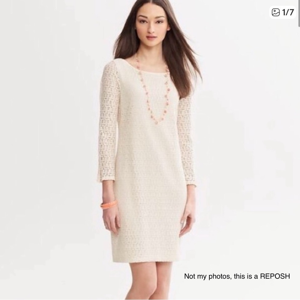 New w/tags Banana Republic Off White Alabaster Lace Dress